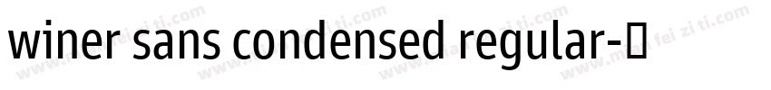 winer sans condensed regular字体转换